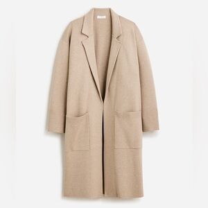 J.Crew Ella Open-Front Long Sweater-Blazer in Heather Khaki size small
